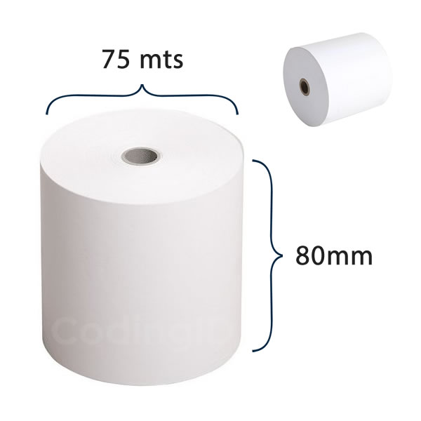 Rollo de papel térmico de 80*80 mm